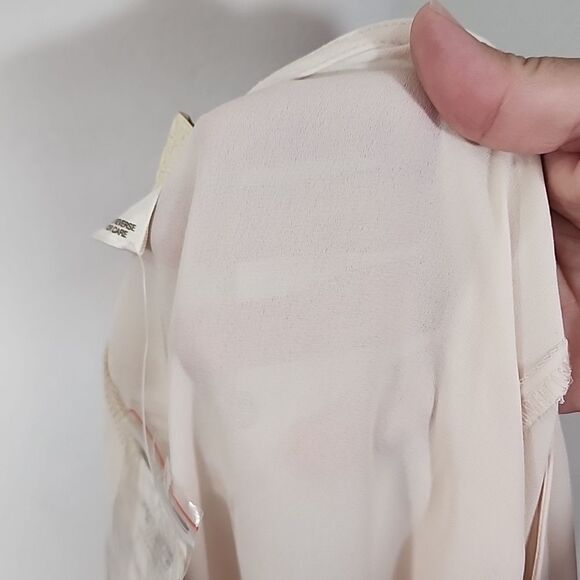 Daytrip semi-sheer long sleeve creme studded lightweight blouse size XL NWT - Picture 12 of 14